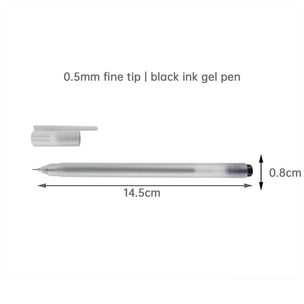 Black Color Fine Tip Gel Pen Set for Drawing and Excellent Writing, 0 ...