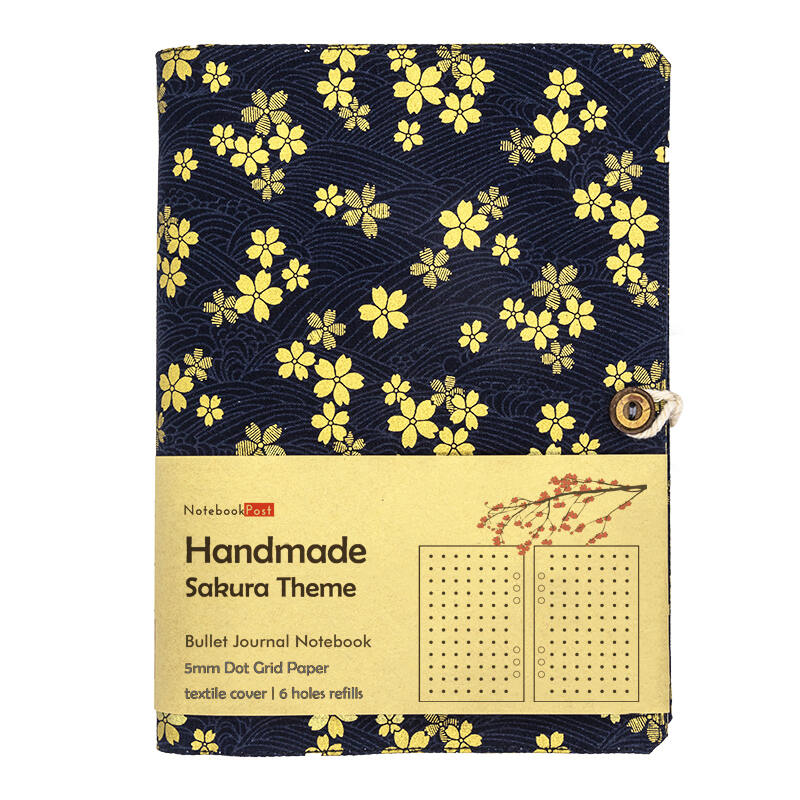 Dot Grid Spiral Notebook for Journaling, A5, 6 Holes Refillable Paper,  Handmade - Notebookpost